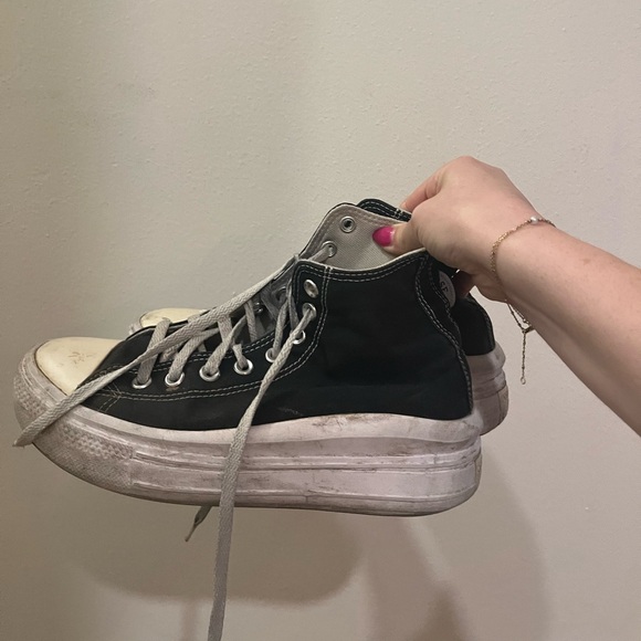 Converse Black and White High-Top Sneakers - Picture 1 of 3